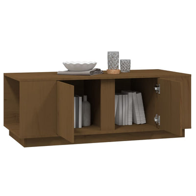 Sohvapöytä hunajanruskea 110x50x40 cm täysi mänty