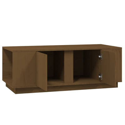 Sohvapöytä hunajanruskea 110x50x40 cm täysi mänty