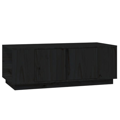 Sohvapöytä musta 110x50x40 cm täysi mänty