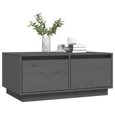 Sohvapöytä harmaa 00x50x35 cm täysi mänty