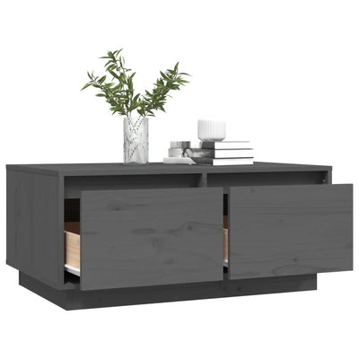 Sohvapöytä harmaa 00x50x35 cm täysi mänty