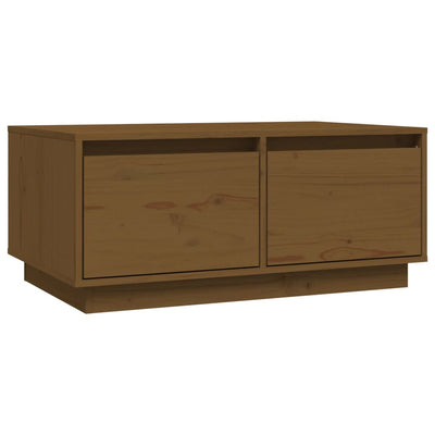 Sohvapöytä hunajanruskea 80x50x35 cm täysi mänty