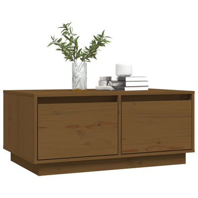Sohvapöytä hunajanruskea 80x50x35 cm täysi mänty
