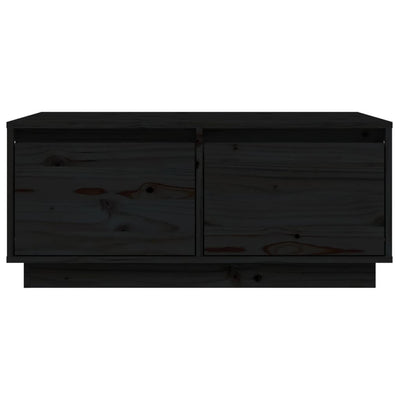 Sohvapöytä musta 80x50x35 cm täysi mänty