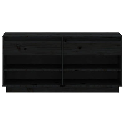 Kenkäkaappi musta 110x34x52 cm täysi mänty