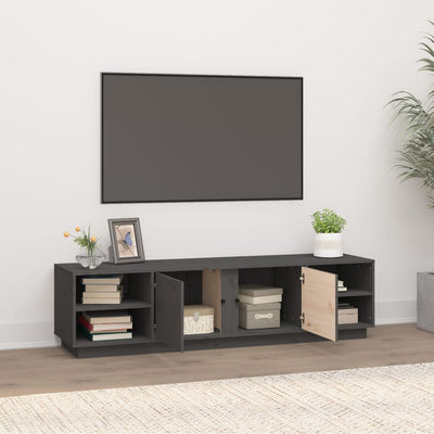 TV-taso harmaa 156x40x40 cm täysi mänty