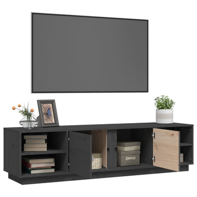 TV-taso harmaa 156x40x40 cm täysi mänty