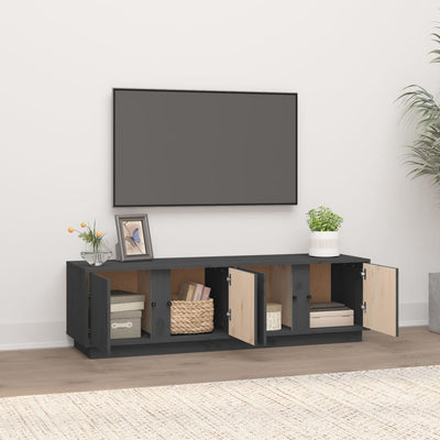 TV-taso harmaa 140x40x40 cm täysi mänty