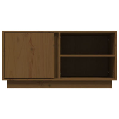TV-taso hunajanruskea 80x35x40,5 cm täysi mänty