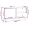 TV-taso hunajanruskea 80x35x40,5 cm täysi mänty