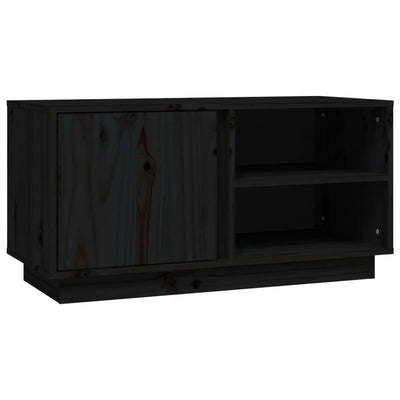 TV-taso musta 80x35x40,5 cm täysi mänty