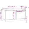 TV-taso 80x35x40,5 cm täysi mänty