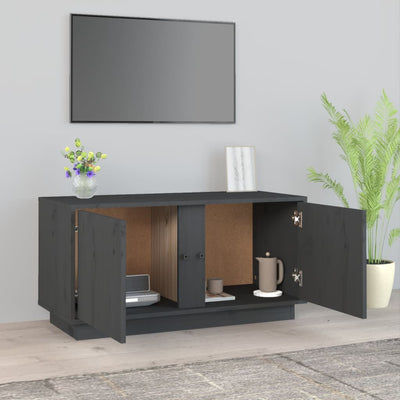 TV-taso harmaa 80x35x40,5 cm täysi mänty