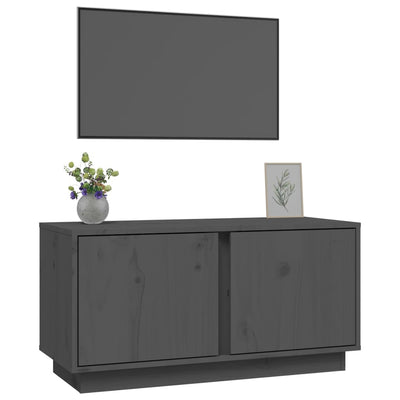 TV-taso harmaa 80x35x40,5 cm täysi mänty