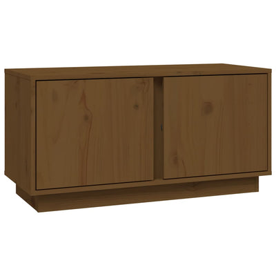 TV-taso hunajanruskea 80x35x40,5 cm täysi mänty