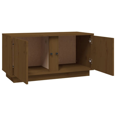 TV-taso hunajanruskea 80x35x40,5 cm täysi mänty