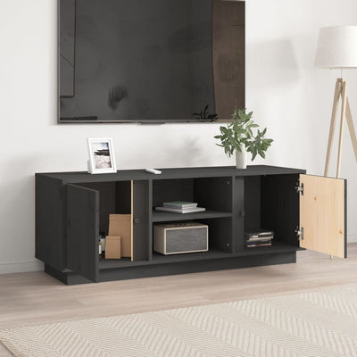 TV-taso harmaa 110x35x40,5 cm täysi mänty
