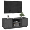 TV-taso harmaa 110x35x40,5 cm täysi mänty
