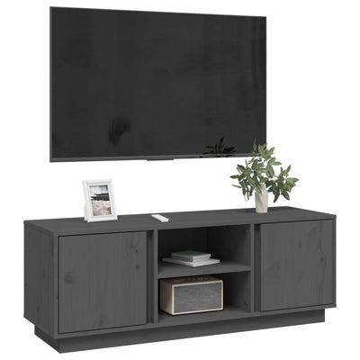 TV-taso harmaa 110x35x40,5 cm täysi mänty