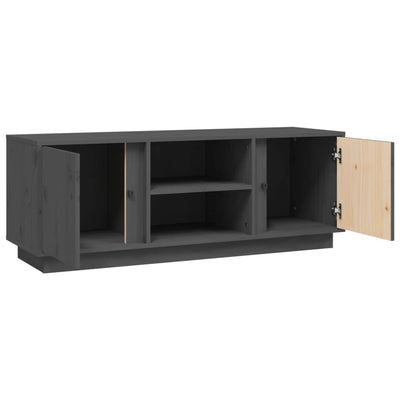 TV-taso harmaa 110x35x40,5 cm täysi mänty