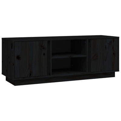 TV-taso musta 110x35x40,5 cm täysi mänty