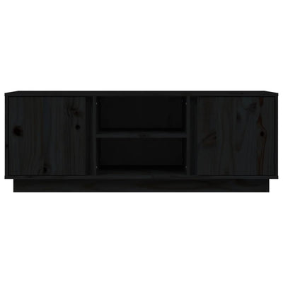 TV-taso musta 110x35x40,5 cm täysi mänty