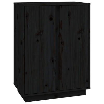 Senkki musta 60x35x80 cm täysi mänty