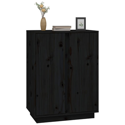 Senkki musta 60x35x80 cm täysi mänty