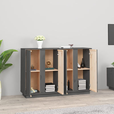 Senkki harmaa 120x35x80 cm täysi mänty