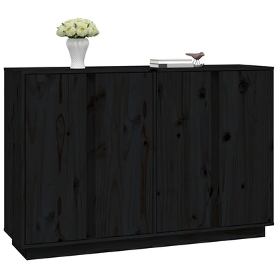 Senkki musta 120x35x80 cm täysi mänty