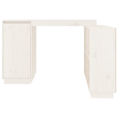 Työpöytä valkoinen 110x50x75 cm täysi mänty