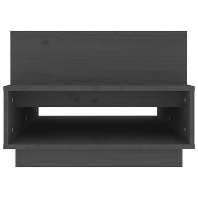 Sohvapöytä harmaa 80x55x40,5 cm täysi mänty