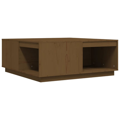 Sohvapöytä hunajanruskea 100x101x40,5 cm täysi mänty