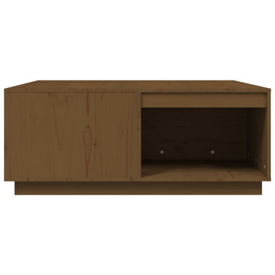 Sohvapöytä hunajanruskea 100x101x40,5 cm täysi mänty