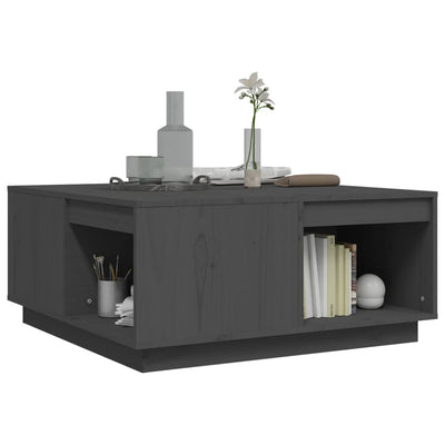 Sohvapöytä harmaa 80x81x36,5 cm täysi mänty