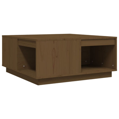Sohvapöytä hunajanruskea 80x81x36,5 cm täysi mänty