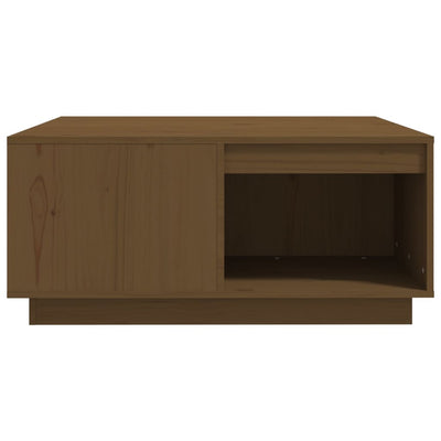 Sohvapöytä hunajanruskea 80x81x36,5 cm täysi mänty