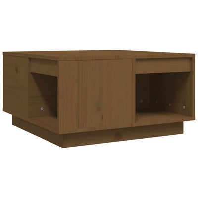 Sohvapöytä hunajanruskea 60x61x32,5 cm täysi mänty
