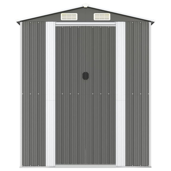 Puutarhavaja vaaleanharmaa 192x523x223 cm galvanoitu teräs