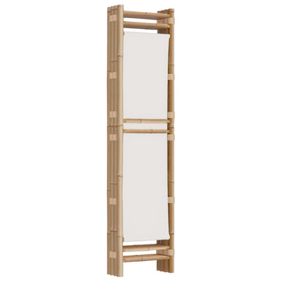 Kokoontaitettava tilanjakaja 4 paneelia 160 cm bambu ja kangas