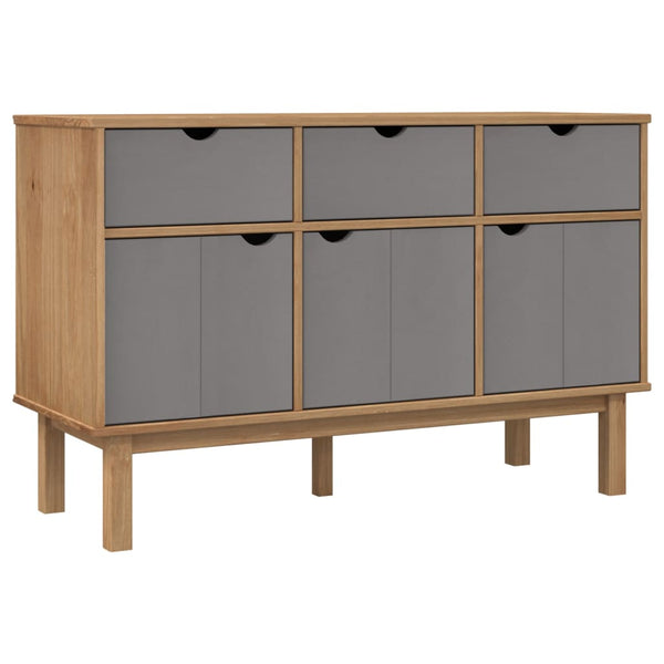 Senkki OTTA ruskea ja harmaa 114x43x73,5 cm täysi mänty