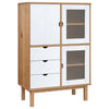 Ruskea ja valkoinen kaappi otta Ilina 85x43x125cm (mänty)