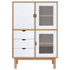 Ruskea ja valkoinen kaappi otta Ilina 85x43x125cm (mänty)