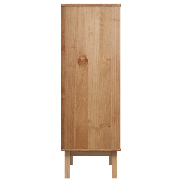 Ruskea ja valkoinen kaappi otta Ilina 85x43x125cm (mänty)