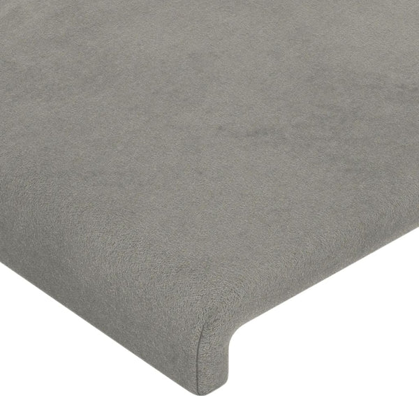 Päätylevyt 2 kpl vaaleanharmaa 80x5x78/88 cm sametti