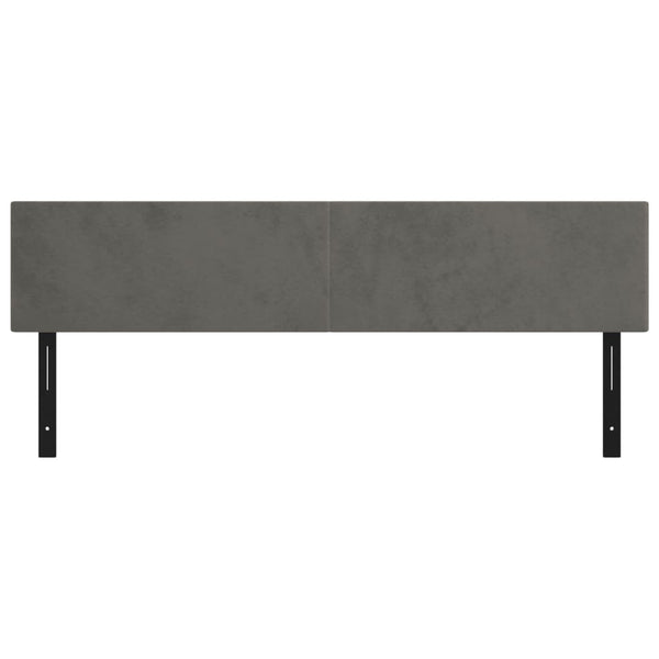 Päätylevyt 2 kpl tummanharmaa 80x5x78/88 cm sametti