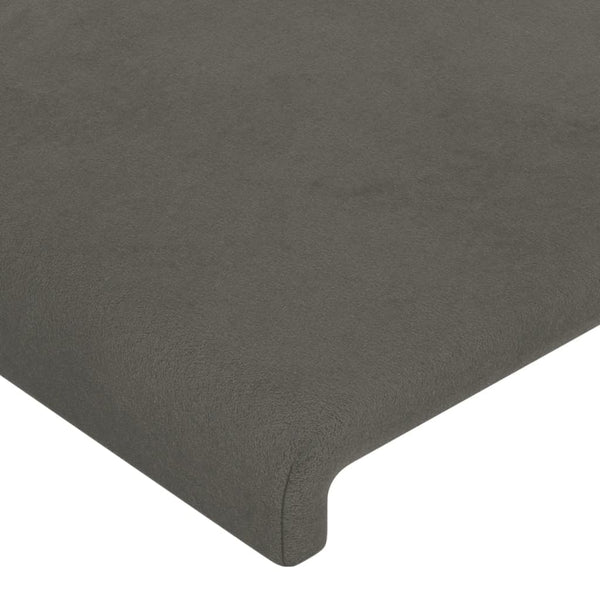 Päätylevyt 2 kpl tummanharmaa 80x5x78/88 cm sametti
