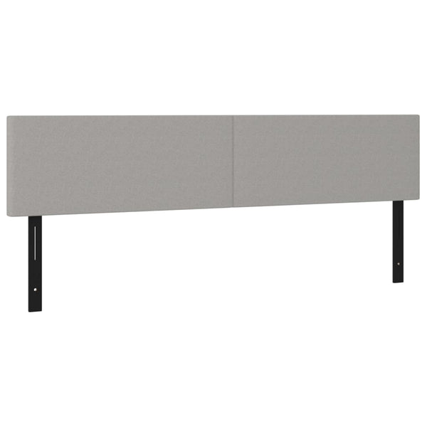 Päätylevyt 2 kpl vaaleanharmaa 90x5x78/88 cm kangas