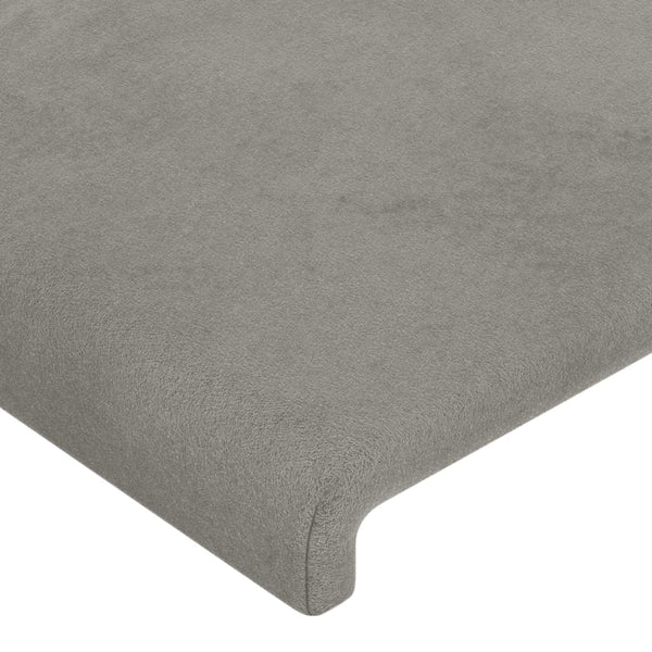 Päätylevyt 2 kpl vaaleanharmaa 90x5x78/88 cm sametti