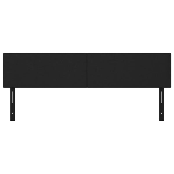 Päätylevyt 2 kpl musta 100x5x78/88 cm keinonahka